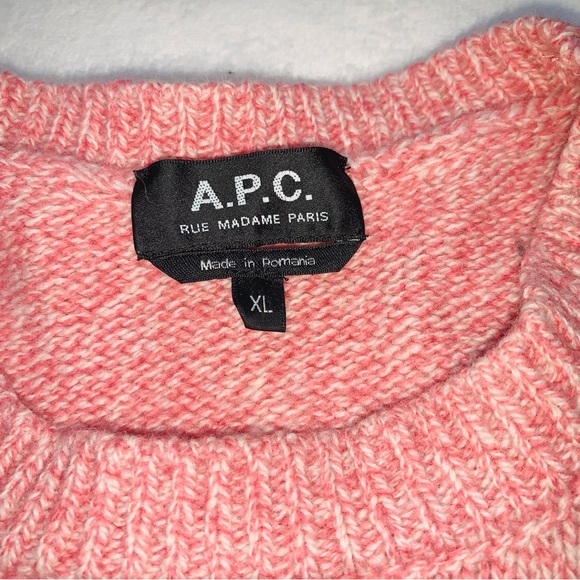 A.P.C. Leonie knit sweater pink wool size xl - Picture 13 of 14